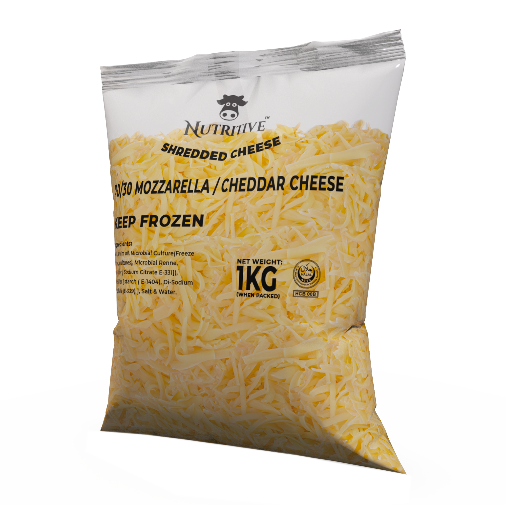 Nutritive Shredded 70/30 Mozzarella and Cheddar Cheese 1kg