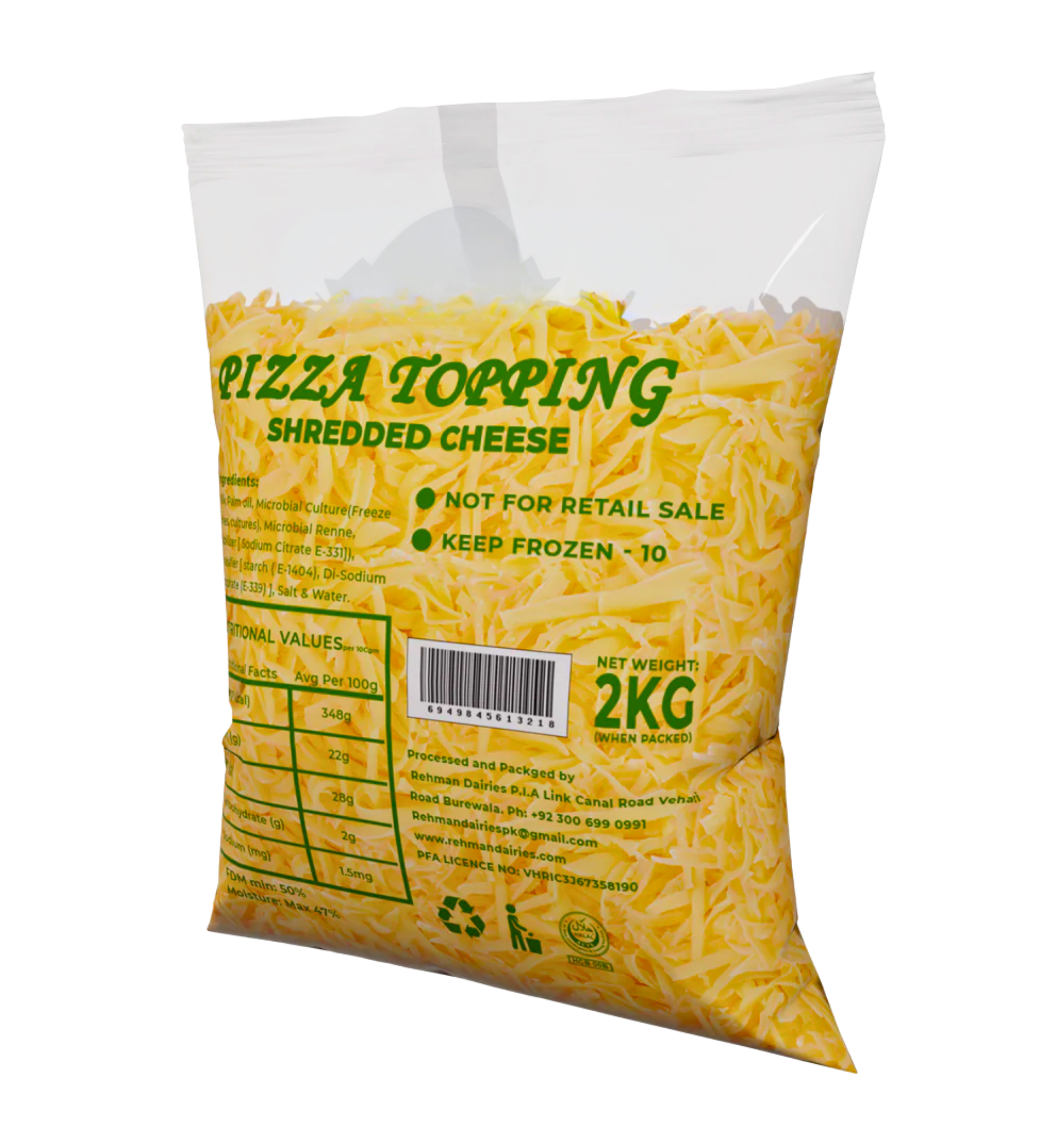 Nutritive Pizza Topping Cheese 2kg