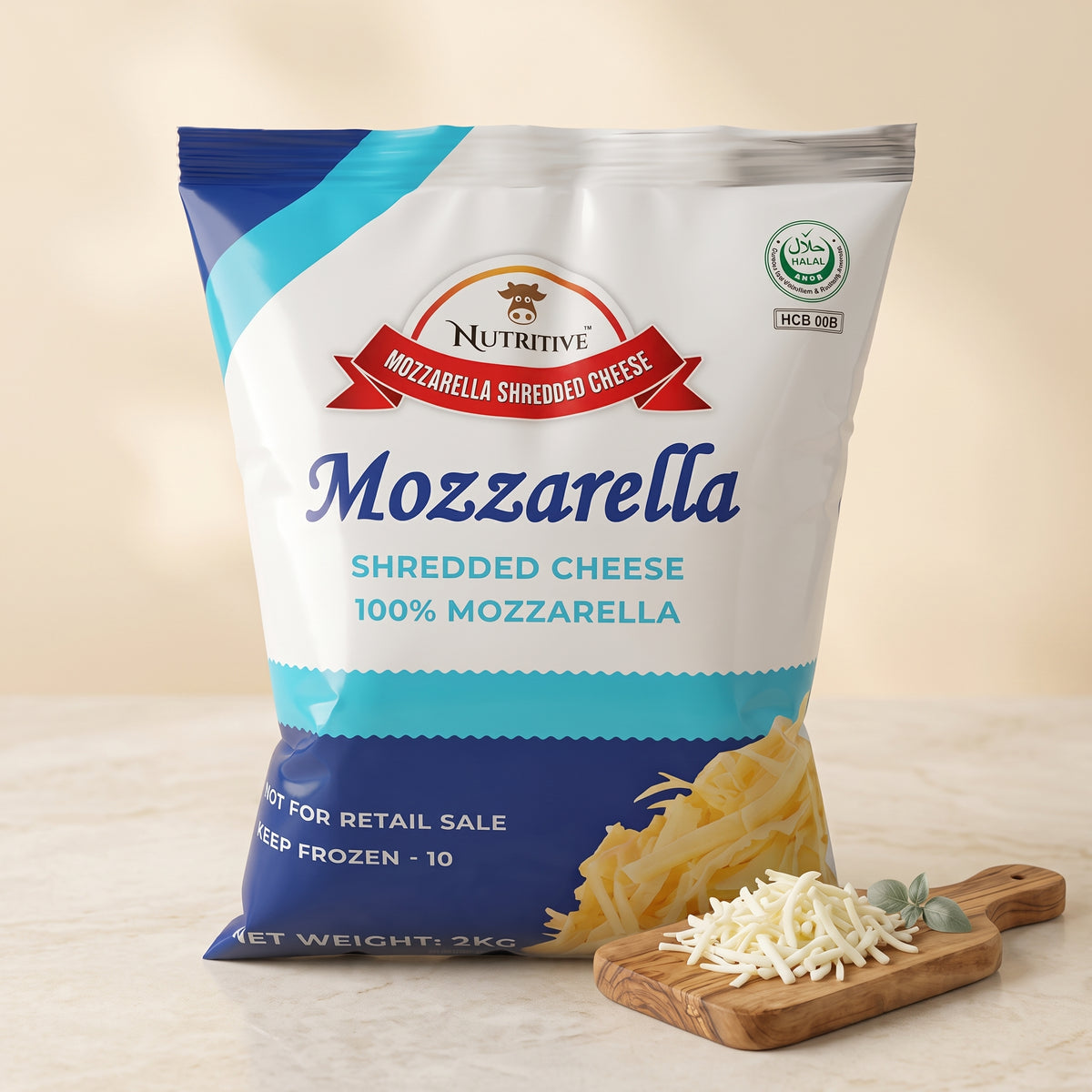 Nutritive Shredded Mozzarella Cheese 100% - 2kg