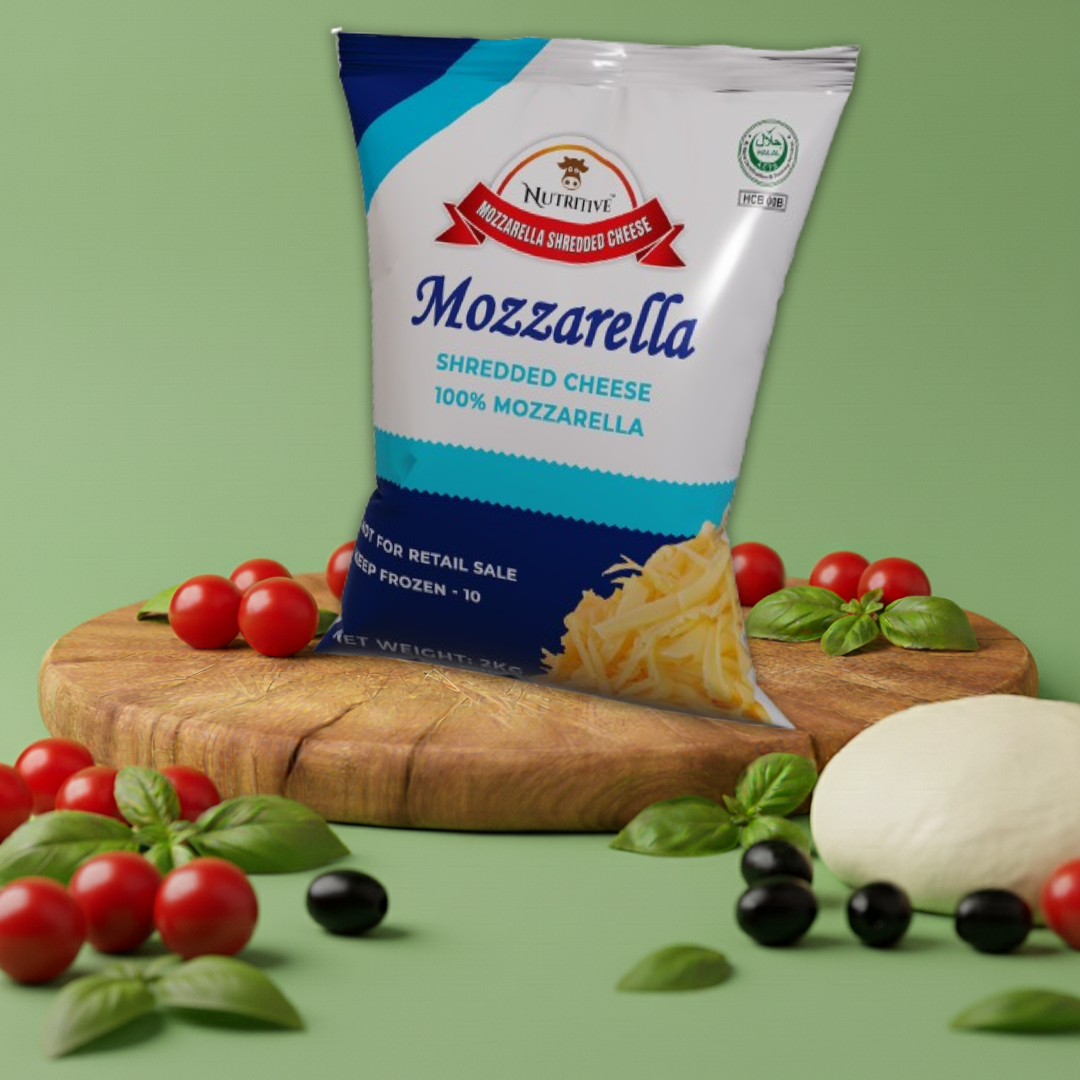 Nutritive Shredded Mozzarella Cheese 100% - 2kg