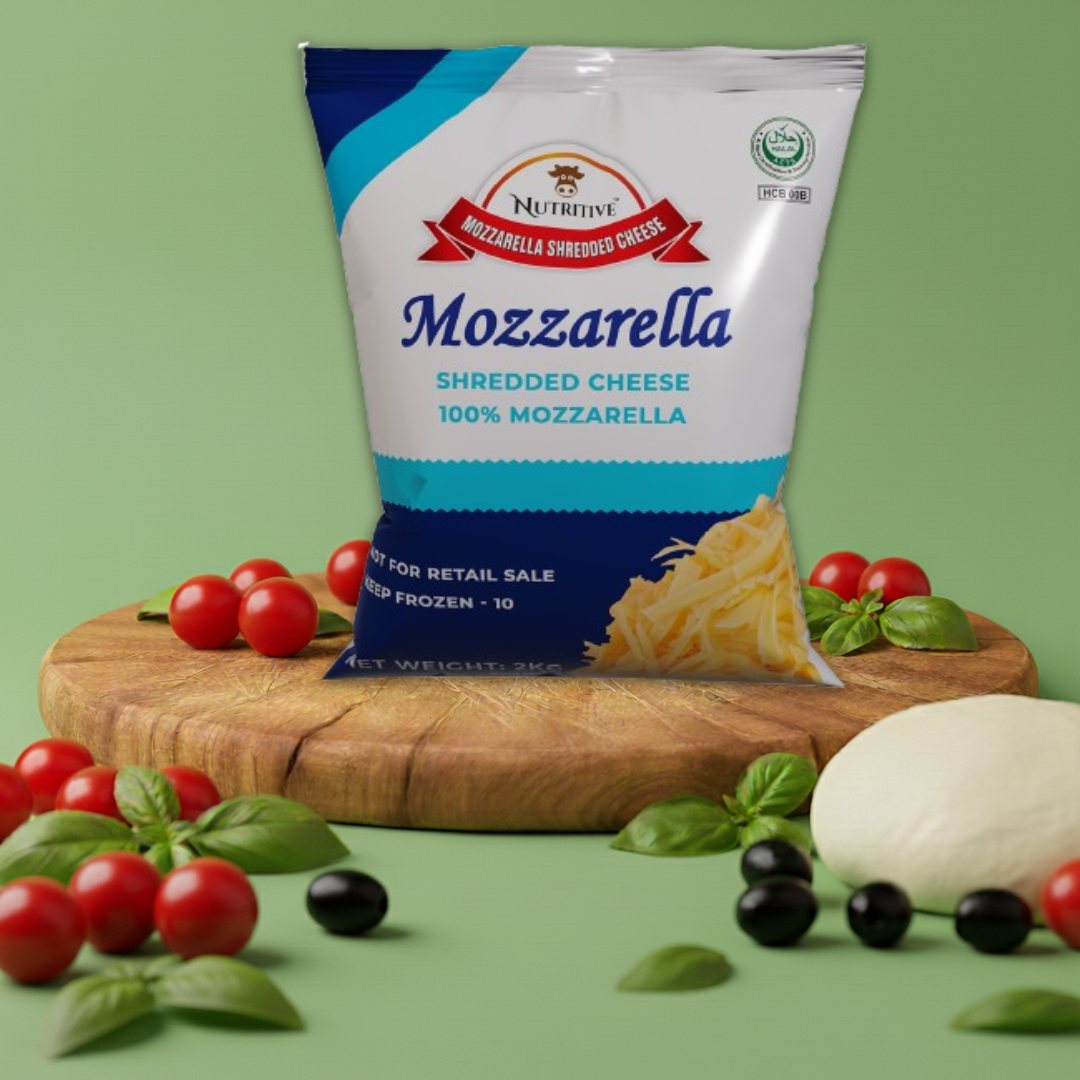 Nutritive Shredded Mozzarella Cheese 100% - 2kg