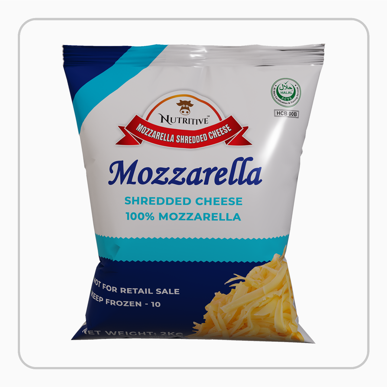 Nutritive Shredded Mozzarella Cheese 100% - 2kg